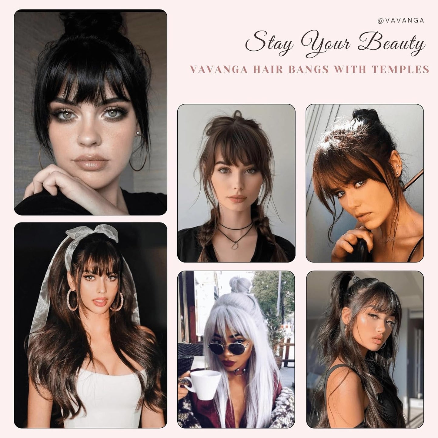 French Clip in Bangs, Ash Blonde Long Wispy Bangs Hair Clip with Temple Full Fringe Curtain Bangs Hair Clip Hair Piece Thick Fake Bangs Clip in Hair Extensions for Women(#24-Ash Blonde)