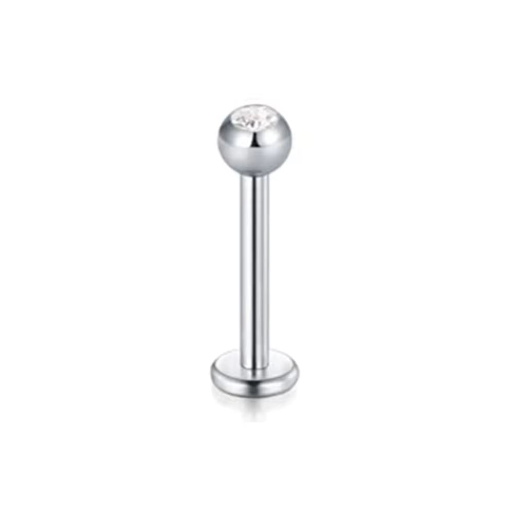 7 Pairs 16G Surgical Steel Internally Threaded Micro CZ Gem Top Tragus/Helix/Labret Stud Earrings 6Mm 8Mm 10Mm 12Mm
