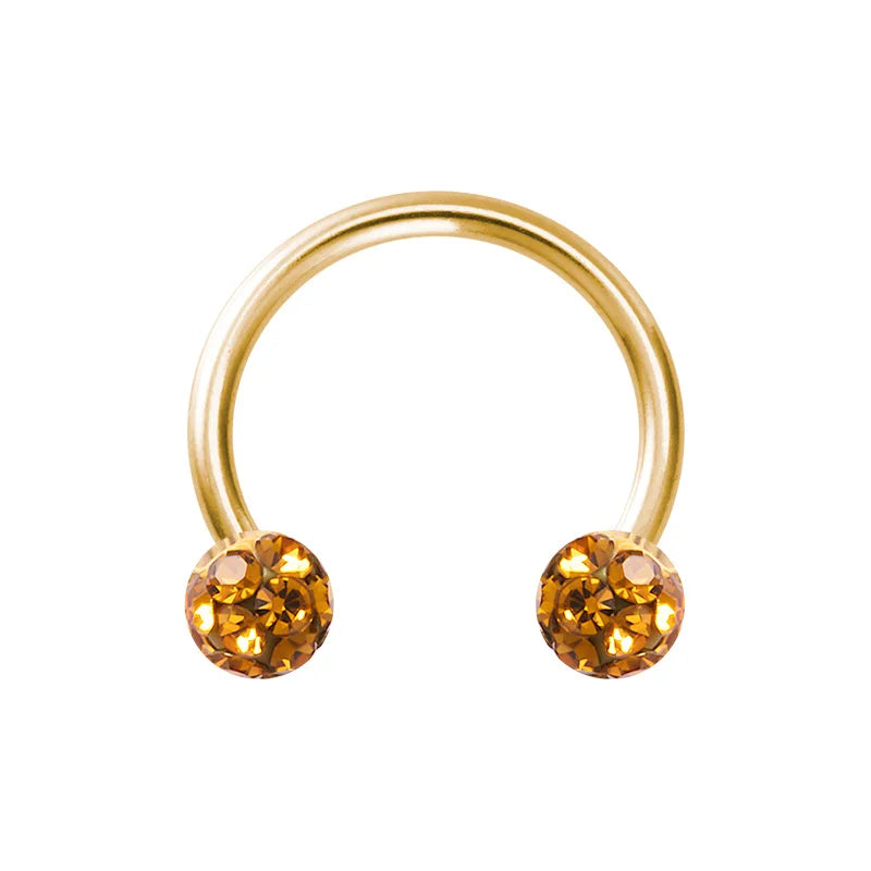 1PC Bling Ferido Nose Septum Rings Horseshoe Piercing Jewelry 16G Cartilage Helix Tragus Earrings Hoop Lip Piercing Retainer 8Mm