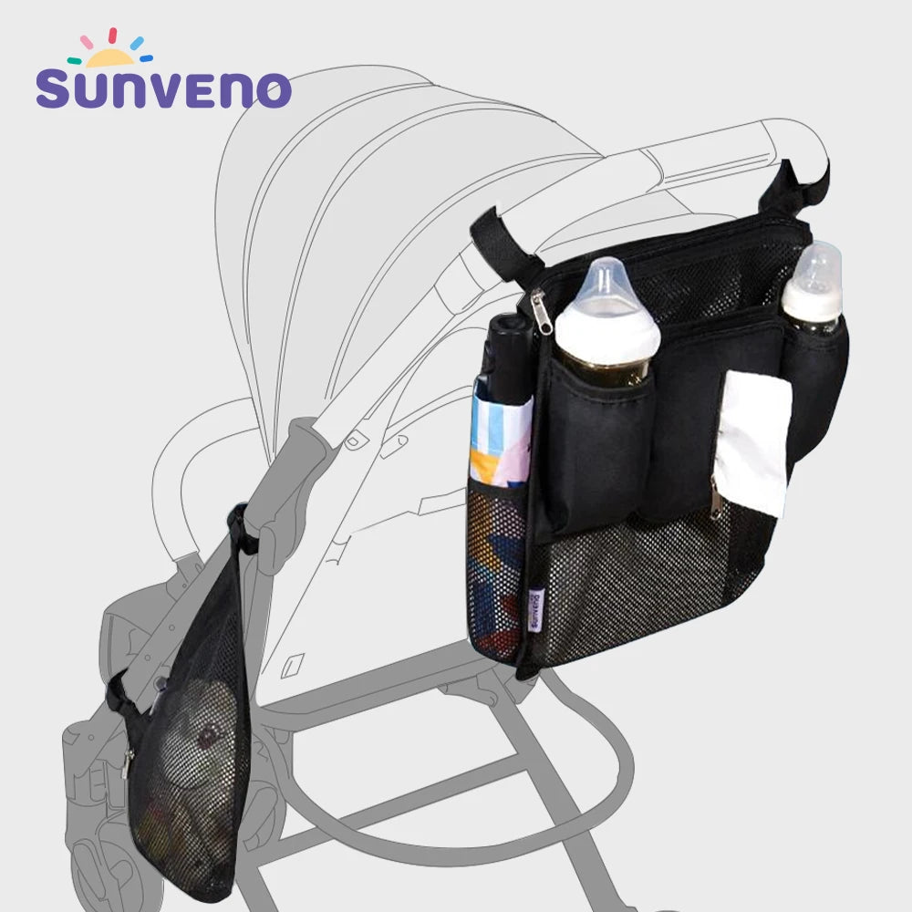 Baby Stroller Organizer Bag Infant Pram Cart Storage Bag with Baby Trolley Bag Carriage Bag Stroller Accessories