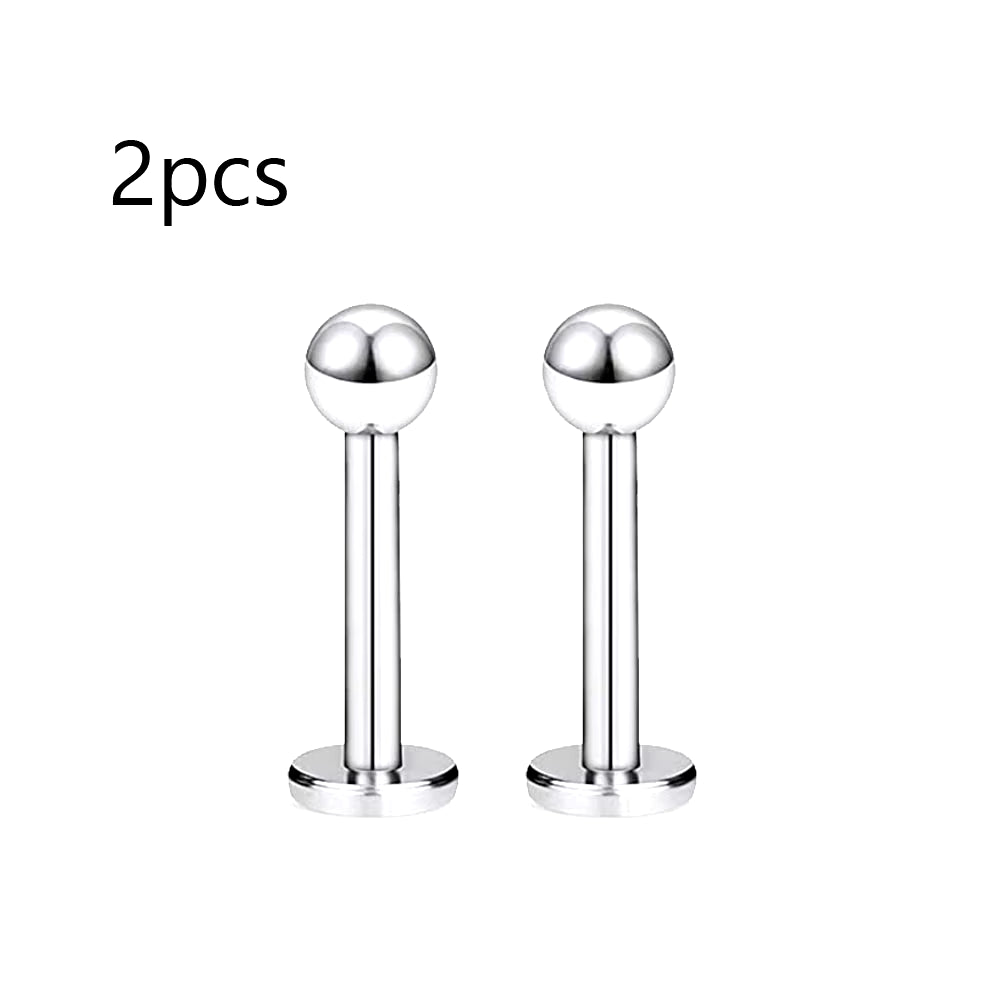 7 Pairs 16G Surgical Steel Internally Threaded Micro CZ Gem Top Tragus/Helix/Labret Stud Earrings 6Mm 8Mm 10Mm 12Mm