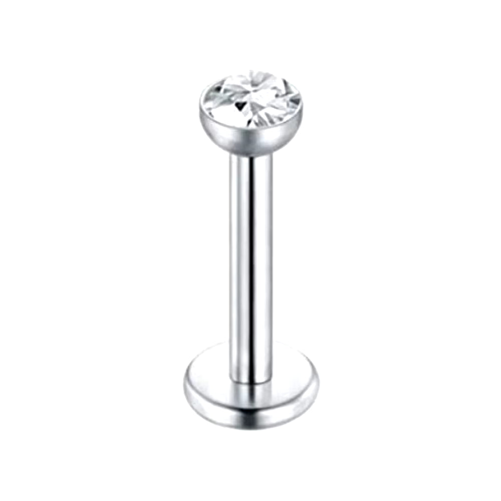 7 Pairs 16G Surgical Steel Internally Threaded Micro CZ Gem Top Tragus/Helix/Labret Stud Earrings 6Mm 8Mm 10Mm 12Mm