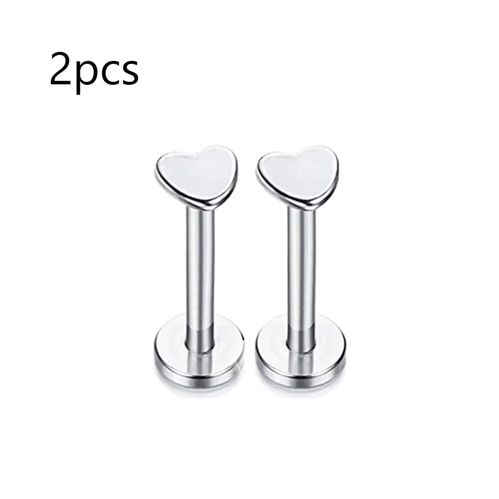7 Pairs 16G Surgical Steel Internally Threaded Micro CZ Gem Top Tragus/Helix/Labret Stud Earrings 6Mm 8Mm 10Mm 12Mm