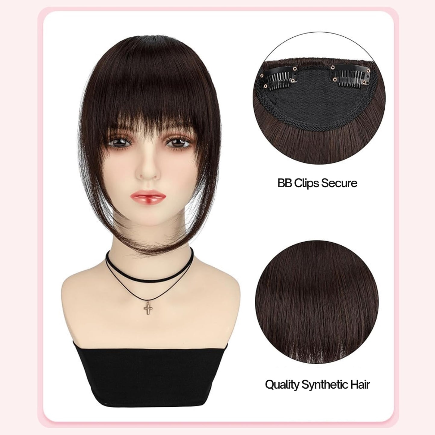 French Clip in Bangs, Ash Blonde Long Wispy Bangs Hair Clip with Temple Full Fringe Curtain Bangs Hair Clip Hair Piece Thick Fake Bangs Clip in Hair Extensions for Women(#24-Ash Blonde)