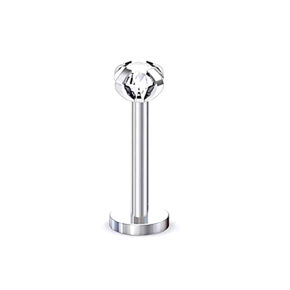 7 Pairs 16G Surgical Steel Internally Threaded Micro CZ Gem Top Tragus/Helix/Labret Stud Earrings 6Mm 8Mm 10Mm 12Mm