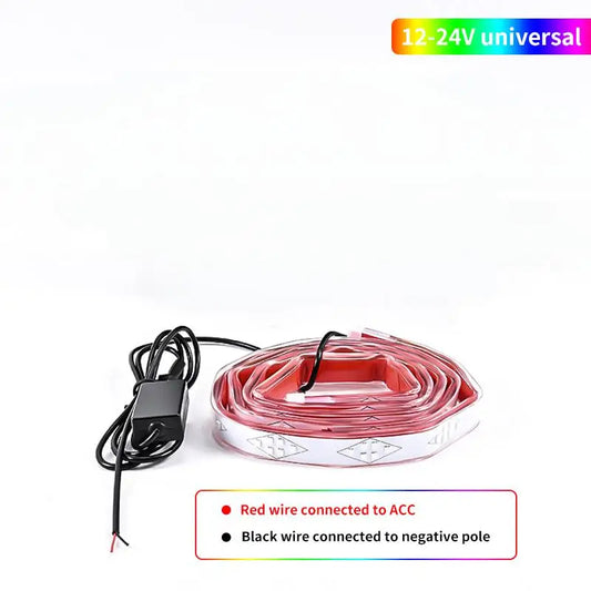 12V 24V LED Truck Car Docrative Light Strip Center Grid Rear Tail Light Night Driving Safety Warning Auto Trun Signal Light